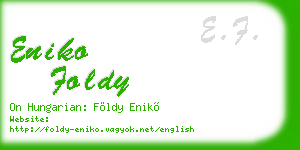 eniko foldy business card