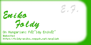 eniko foldy business card